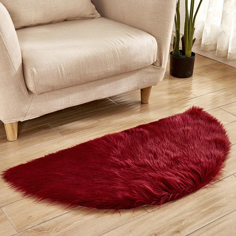 Semi-Circular Door Mat & Chair Cushion for Home - Cold Protection Floor Mat for Living Room, Bedroom, and More 45x90 Semi-circular