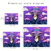 Mystical Ufo Encounter Wall Tapestry For Living Room Decor, Featuring A Stunning Illustration Of An Alien Spaceship Hovering