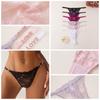 Seamless Women's Mesh Briefs Low Waist Thin Belt Thong Fashion Lace Panties  Lingerie