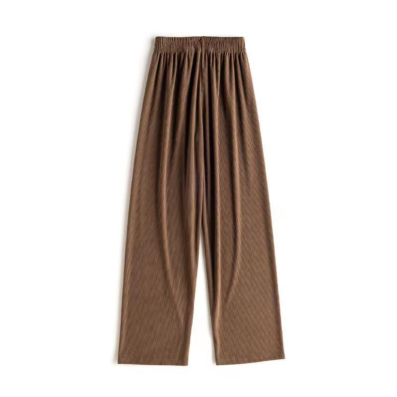 

Женские однотонные вельветовые широкие брюки с эластичной резинкой на талии, повседневные спортивные длинные плюшевые брюки XL кофейный