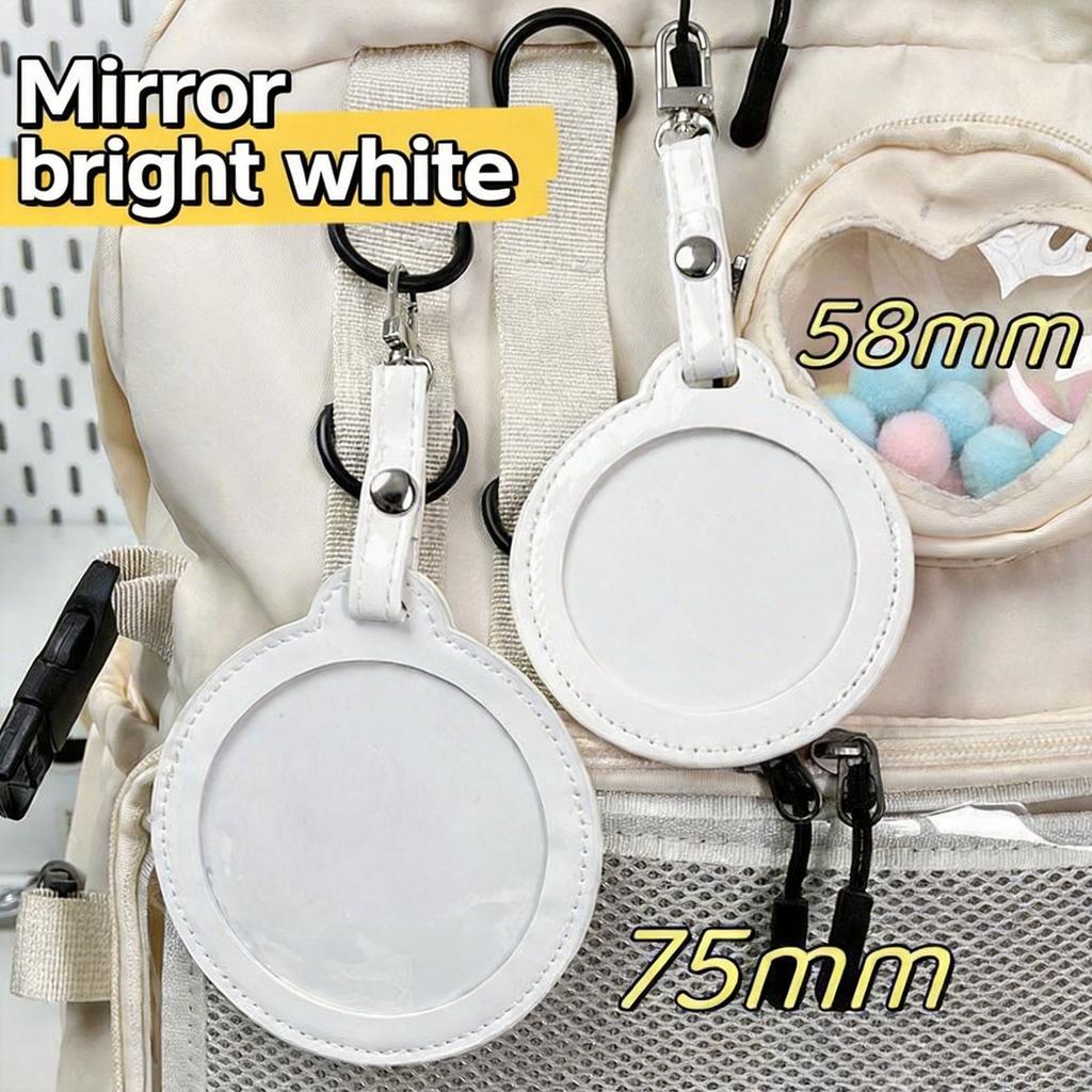 58/75mmRound Badge Holder For 58/75mm Pins Anime Button Protective Case DIY Itabag Keychain Pendant Display Bag