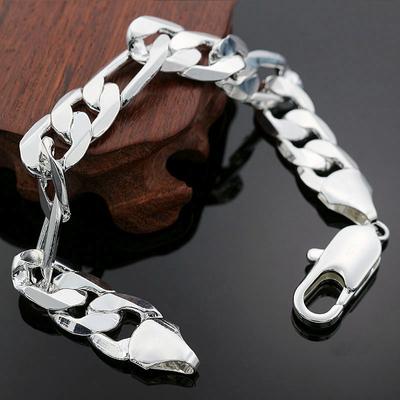 925 silber überzogene schmuck 12MM drei zimmer eins zu drei zu eins männer und frauen armband kette schmuck
