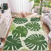 Tappeto Aree Foglia di Monstera Tropicale Tappetino da Pavimento Stampato Pianta Verde Tappeto Decorativo Stile Nordico per Soggiorno Camera da Letto Decorazioni per la Casa