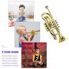 Trumpet Kids Musical Educational Toy Wind Instruments ABS Gold Trumpet With 4 Colored Keys For Kids Children R8G4