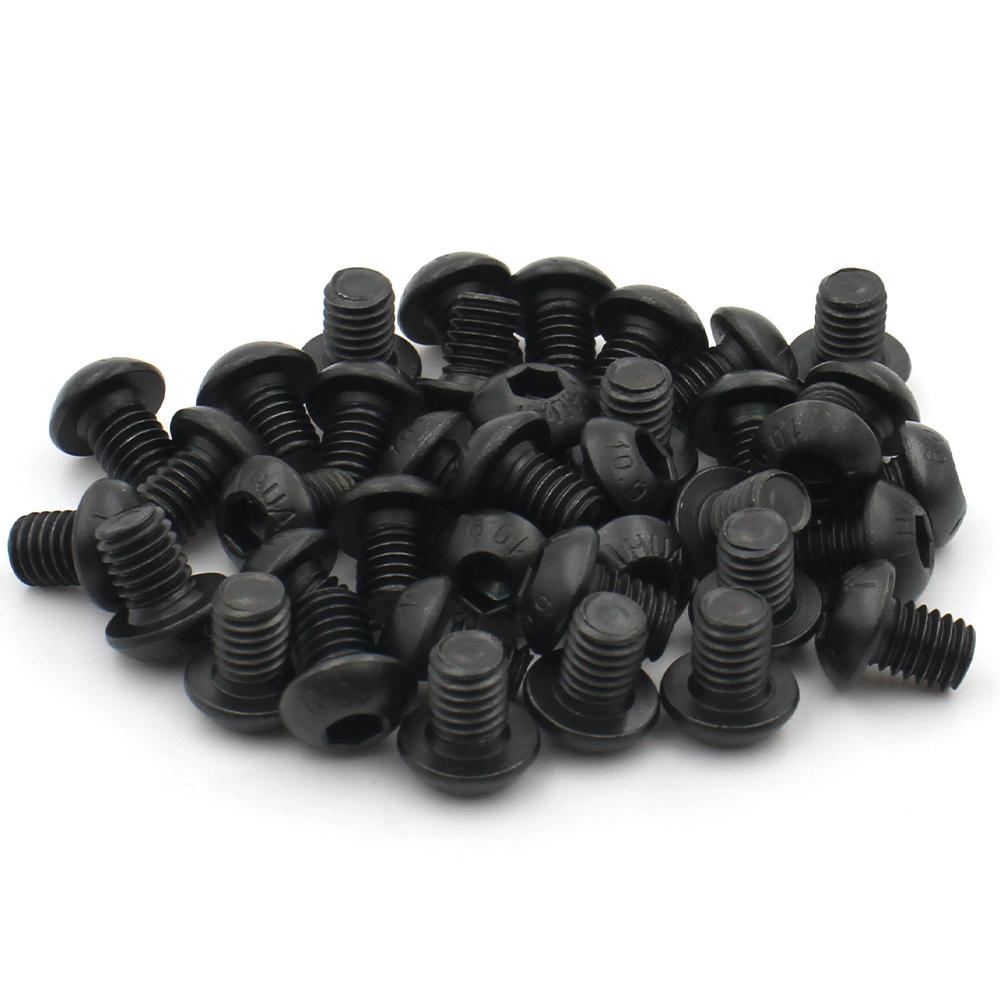 1-20 Stück M2 M2.5 M3 M4 M5 M6 M8 M10 Schwarz Güte 10.9 Kohlenstoffstahl Sechskant Innensechskant Rundkopf Kappe Schraube Bolzen Möbelbefestigung