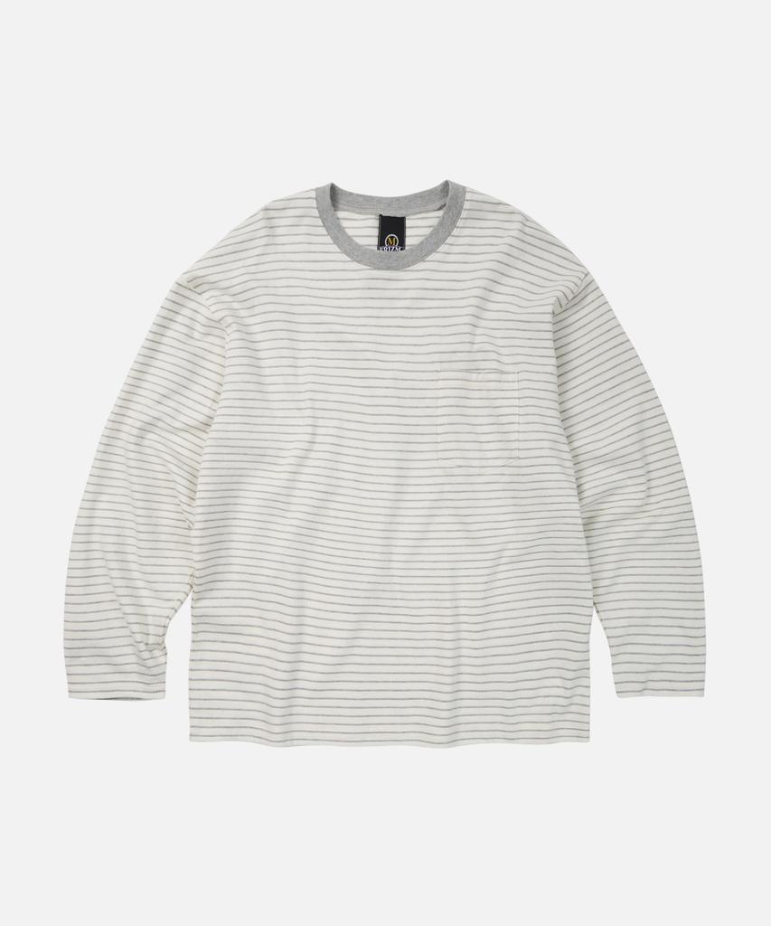 FRIZMWORKS Stripe Oversized Relax Tee 003 _ Ivory
