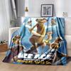 1 pezzo, Coperta Plaid Era Glaciale Buck Wild Morbida e Accogliente per Divano, Letto, Auto, Viaggio, Campeggio