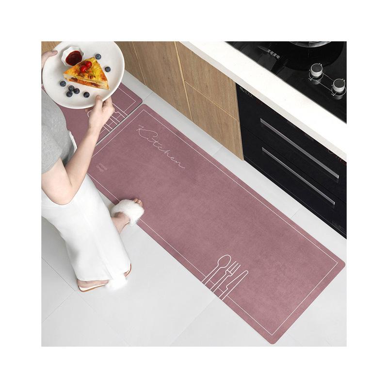 Nowoczesny Prosty Dywanik Kuchenny Absorbujący Dywanik z Ziemi Okrzemkowej Łatwy do Wyschnięcia Łatwy w Pielęgnacji Antypoślizgowy Dywanik Pod Stopy