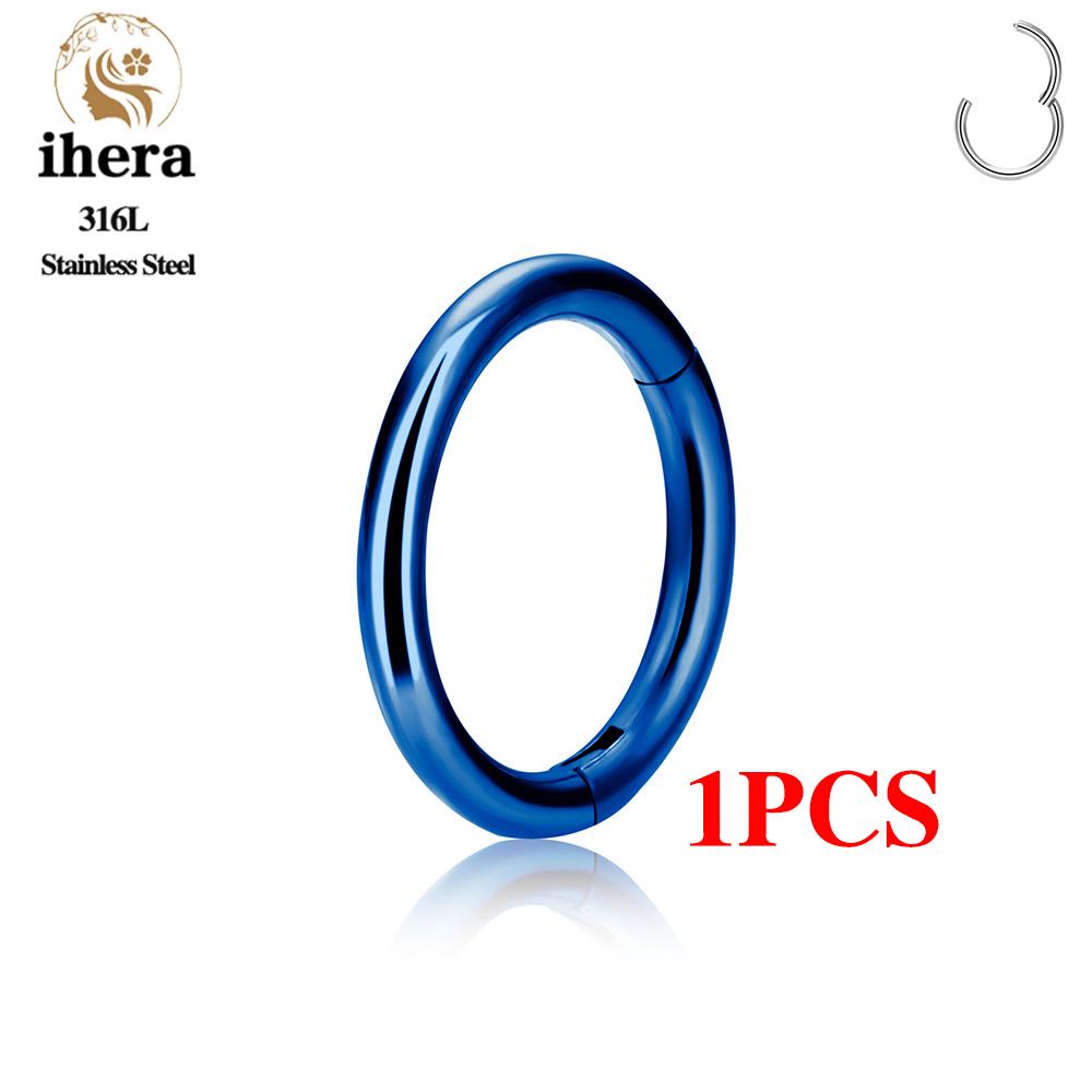 1/10PCS Stainless Steel Round Small Nose Ring Hoop 16G 18G 20G Hinged Segment Tragus Septum Cartilage Piercing Body Jewelry