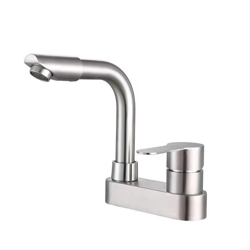 OEING Stainless Steel Hot & Cold Countertop Basin Faucet