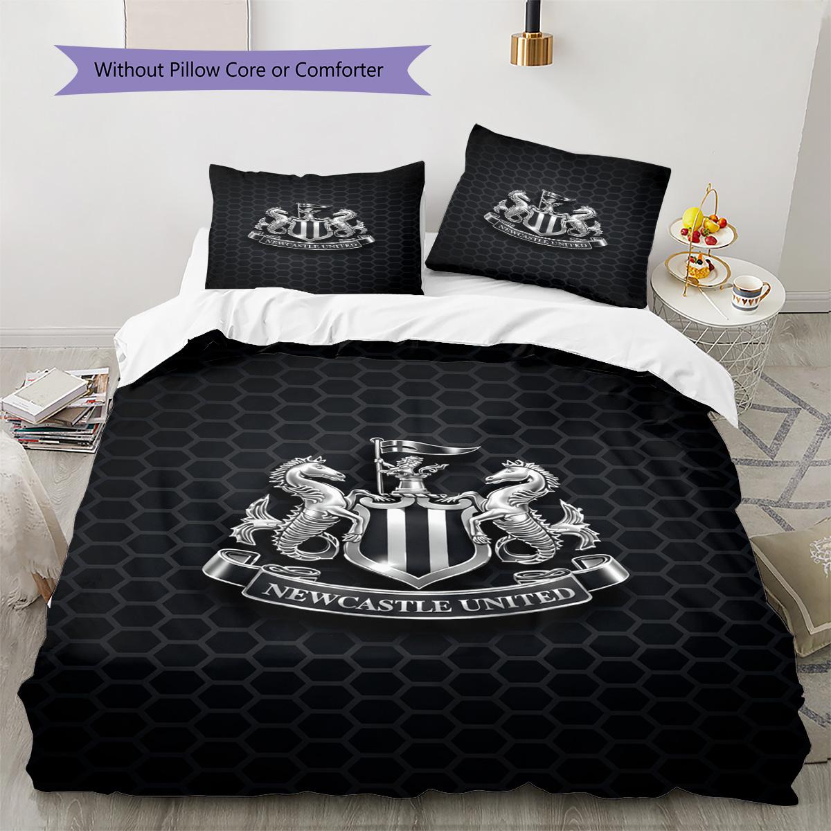 Newcastle United Logo Raksta Gultasveļas Komplekts