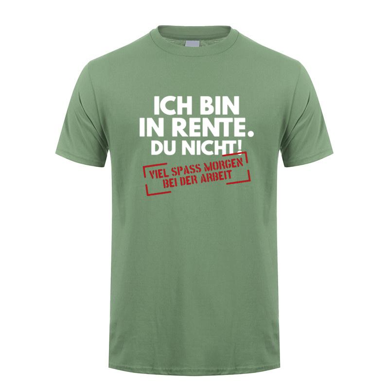 Ich Bin In Rente Du Nicht Rentner T Shirt Funny Pattern Print Tees Gift Dad Tee Top Casual Soft Unisex Cotton Tshirt Dy290