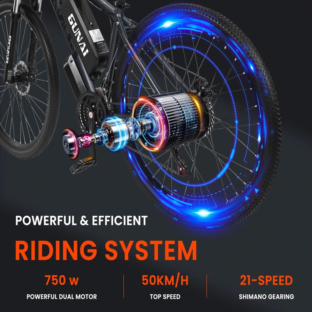 750W elektrické dámské kolo s duálním motorem 29palcový tlustý plášť s 48V 15Ah baterií 21rychlostní převodovka pro dospělé horské terénní elektrokolo