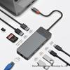WIWU Multi-Port USB-C Hub: 4 USB, 100W PD, USB-C 3.1, SD/TF, LAN Adapter