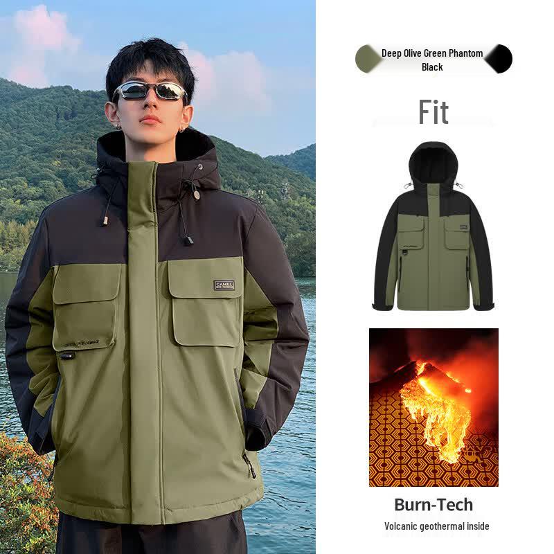 CAMEL Men's Workwear Couple's Short Down Jacket