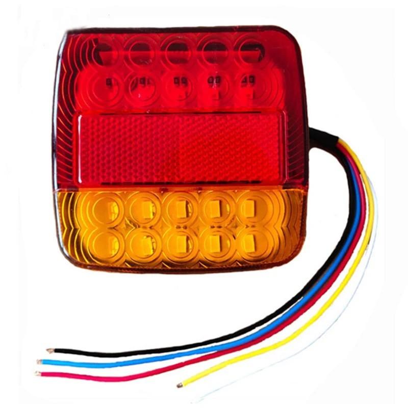 1 peça 20 LEDs 12V Impermeável Durável Luz de Freio Traseira LED para Carro Caminhão Luzes de Aviso Lâmpada para Trailer Caravanas