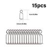15Pcs Stainless Steel Fast Lock Clip High Strength Fishing Swivels Connectors Quickly Change Lures Clip Easy To Use