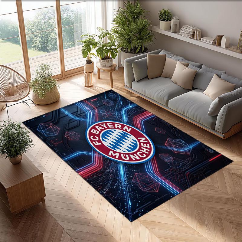 Bayern Munich Printed Flannel Area Rug Non Slip Soft Polyester Floor Carpet Indoor Decor Mat for Bedroom Living Room Sofa Game Room Home Decoration