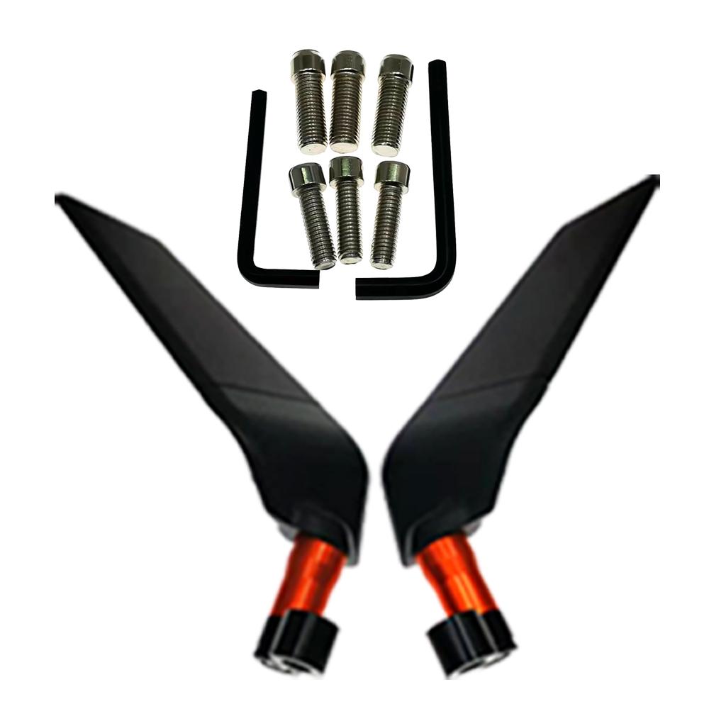 Motorrad Rückspiegel Verstellbare Drehende Seitenspiegel Universelle Passform für Honda CB125R CB150R CB250R CB300R CB250X CB
