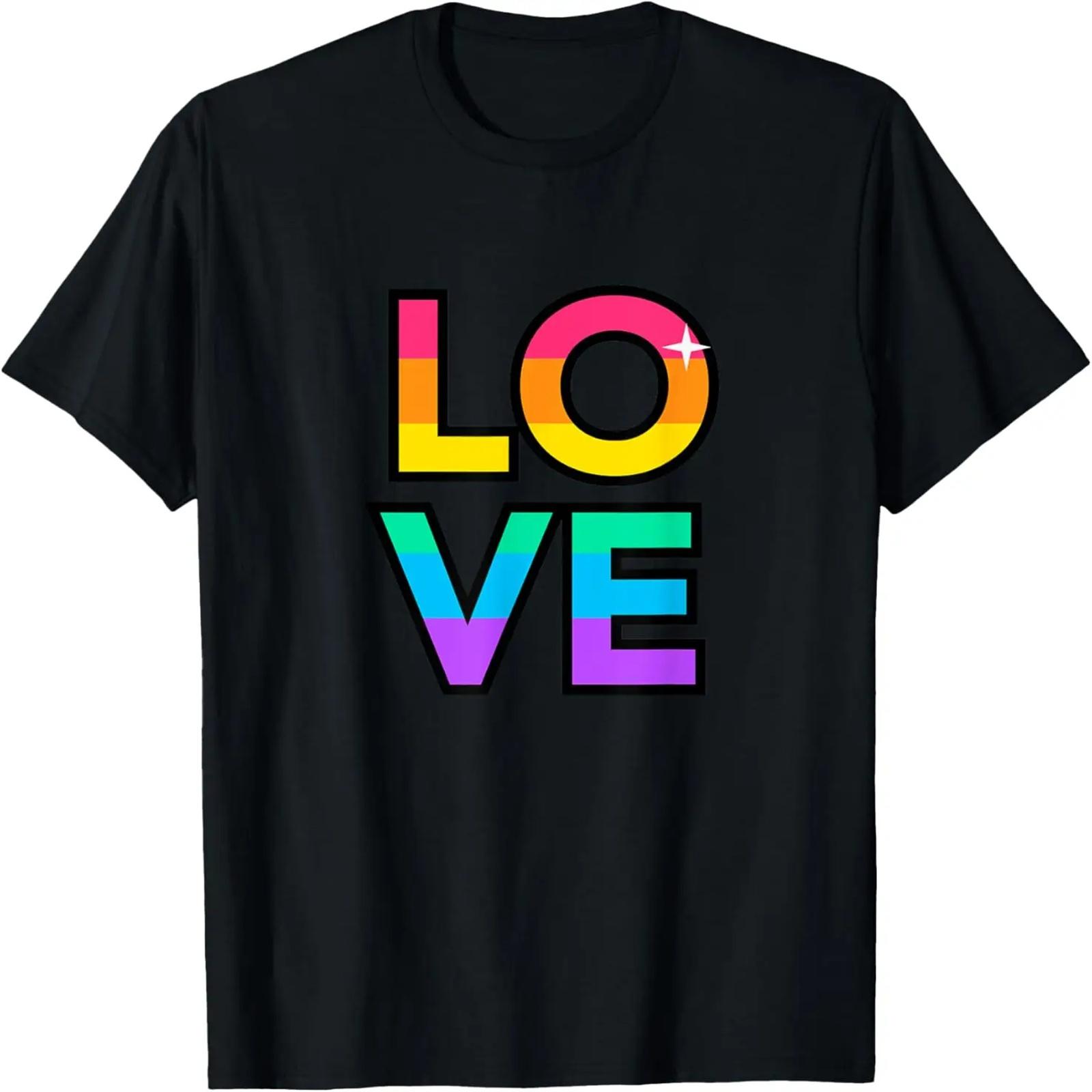 

Love - Rainbow Colors - Retro Groovy Design - Classic T-Shirt XXXXXL