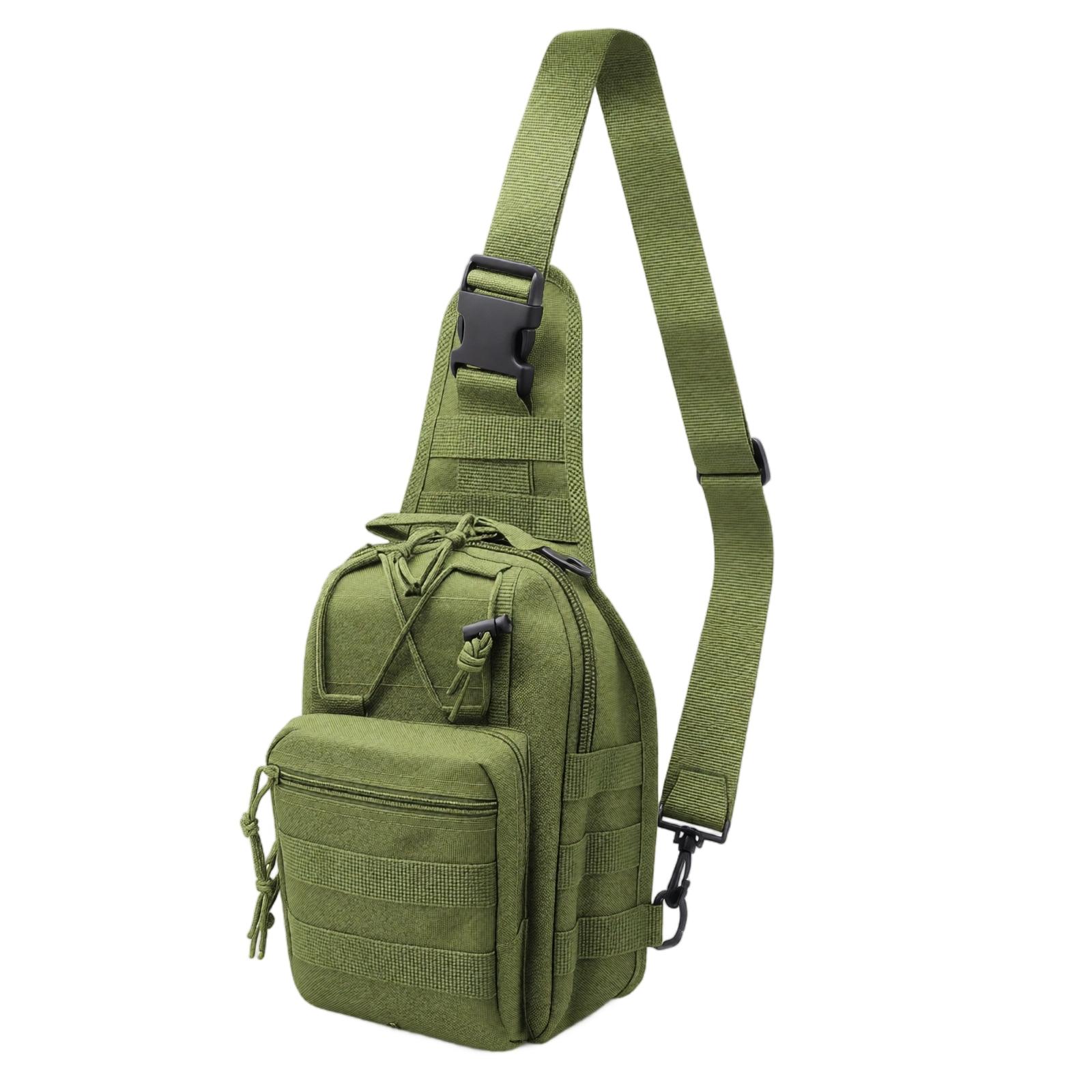 Camouflage Chest Bag for Men - Outdoor Cycling Shoulder Pack, Lightweight Utility Holster with Multi-Compartment, Trendy Outdoor Bag