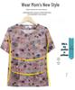 Set Pigiama Estivo Floreale con Pantaloncini e Cardigan per Donne Anziane