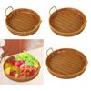 Fruit Basket Snacks Tray Organizer PP Material Rattan for Serving Tea, Dessert, Cake, Dinner, Breakfast Durable Multifunctional
