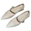 French Pointed Mary Jane Shoes Fashion Female Retro Comfort Flats Ladies Elegant Low Order Shoes Black Sexy Women's Flat Zapatos