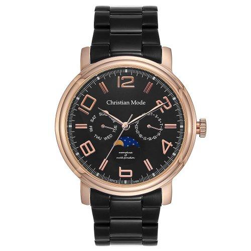 [Christian Mode] Christian Mode Men s Moonphase Metal Watch CM420BROB_M CM420BROB_M