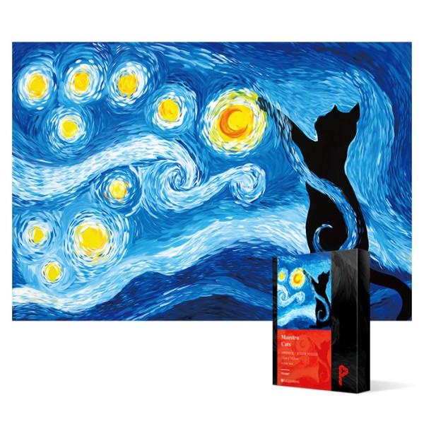 

Пазл на 1000 деталей - Коты-маэстро, популярный корейский пазл