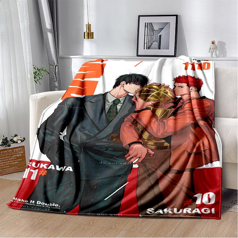 SLAM DUNK 29 Style New Cartoon SHOHOKU Basketball Anime Blanket,Soft Throw Blanket for Home Bedroom Bed Sofa Travel Cover Kids