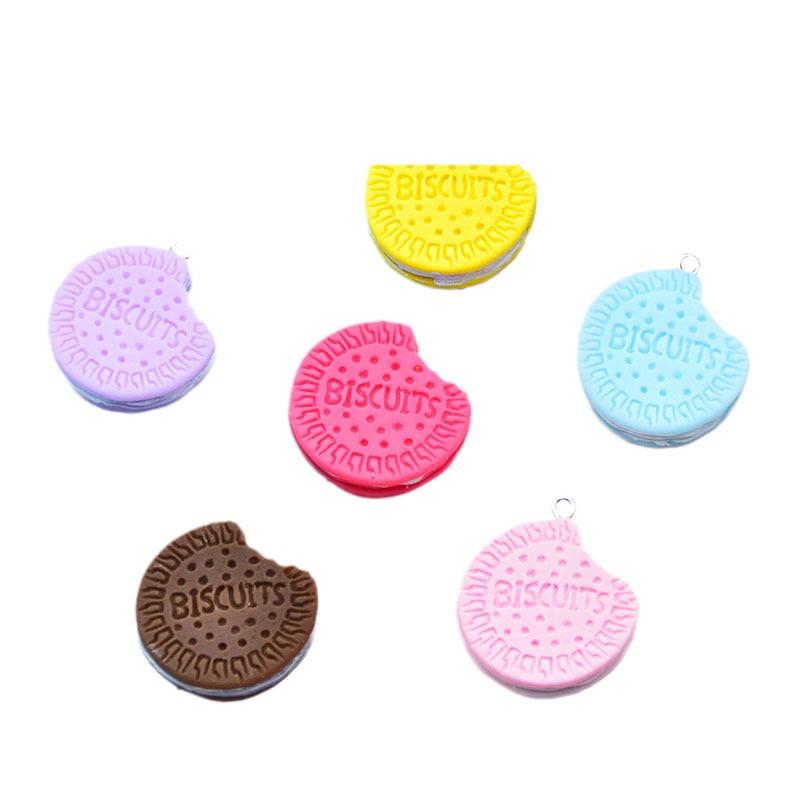 Resin Sandwich Cookie Keychain Pendant for DIY Jewelry Accessories