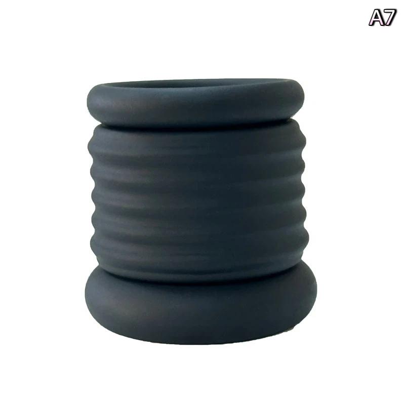 Man Male Penis Lock Cock Ring Bondage Erection Ball Ring Delay Ejaculation Reusable Enlargement Ball Stretcher Sex Toy