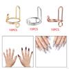 10 Pack Nail Rings for Acrylic Nails, No Required, Adjustable Size Women