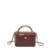 Women Elegant Plaid Chain Crossbody Bucket Bag Daily Fashion Shoulder Handbag