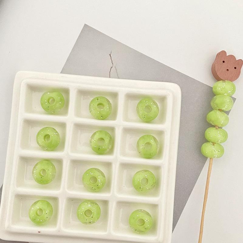 13x9mm Transparent Acrylic Abacus Bead for DIY Phone Chains  Keychains