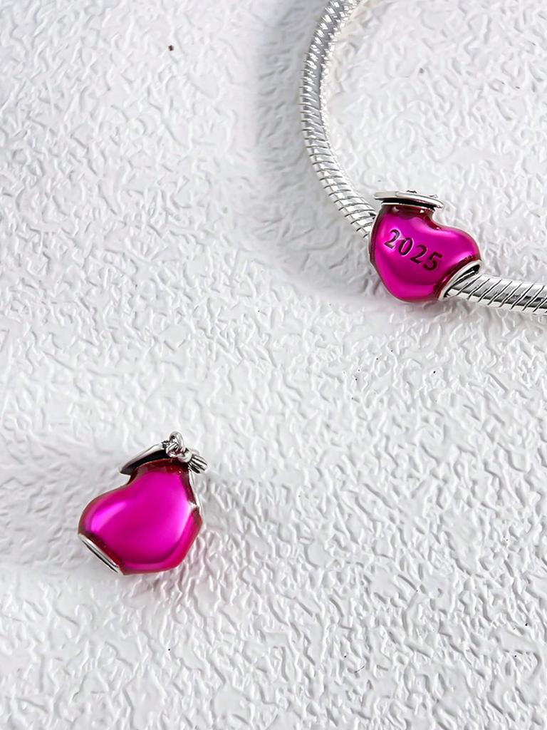 Copper Plated Original Charms Blue Valentine'S Day Love Beads Fit Bracelet Women'S Jewelry Gift