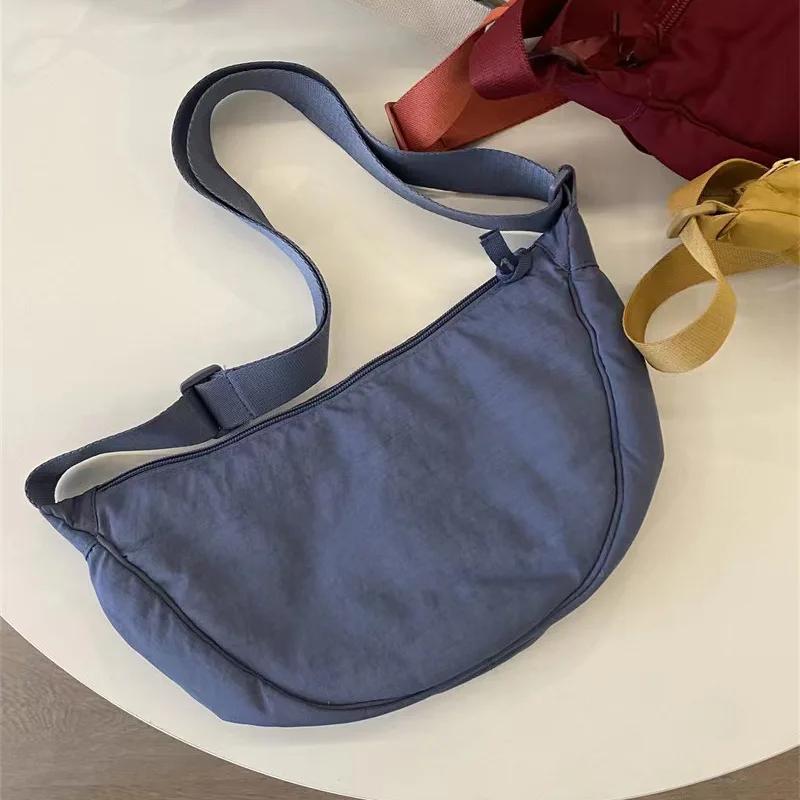 Nyl Hobos Women's Shoulder Dumpling Bag Large Capacity Travel Crossbody Half Mo Bags Outdoor Phe Pouch Handbags Wholesale