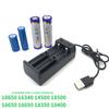 2 bővítőhelyes USB kettős 18650 töltő 3,7 V újratölthető lítium akkumulátor 18650 akkumulátor töltő 18500/18490/16340/14500 akkumulátorhoz