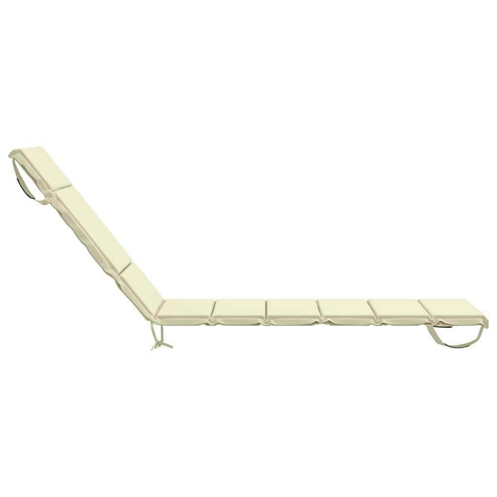 Sun Lounger Cushion GEMERT 100percent Polyester Cream 200 x 50 x 3 cm