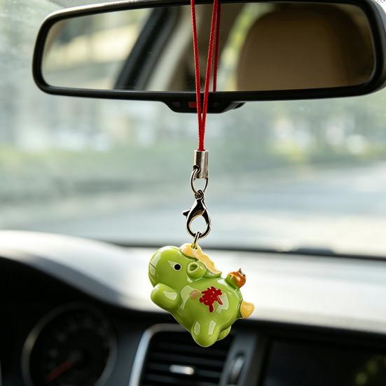Taschenanhänger mit hochfestem rotem Lanyard Pferdeanhänger Glückssymbol-Anhänger Leichter Autoanhänger