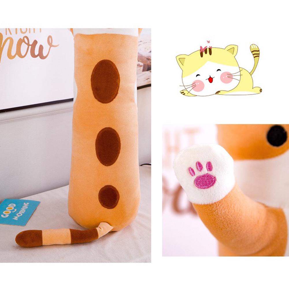 Cute Cartoon Cat Shaped Doll Toy Plush Toy Sleeping Long Throw Pillow Decorative Gift