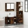 VidaXL Ensemble De Meubles De Salle De Bain 3 Pcs Chêne Fumé, Armoire De Salle De Bain, Armoire De Rangement De Toilette, 3301182