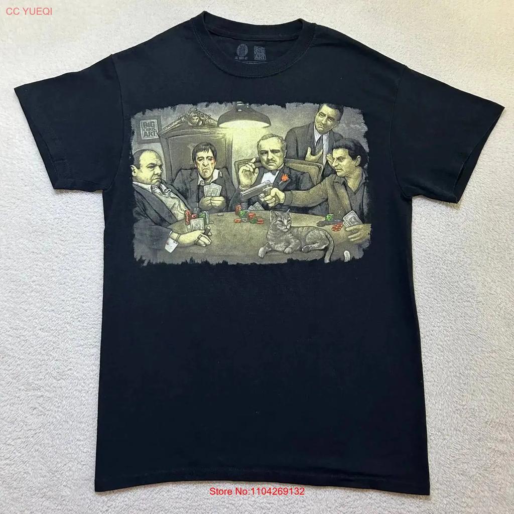 Vintage Big Chris Art T Shirt Mob Mafia Movie Godfather Scarface Size Small Black Vintage Breathable Unisex Graphic