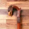 Eagle and Snake Engraved Walking Stick, Handcrafted Wooden Cane, Unique Walking Cane, Nature-Inspired Walking Staff, Gift for Him