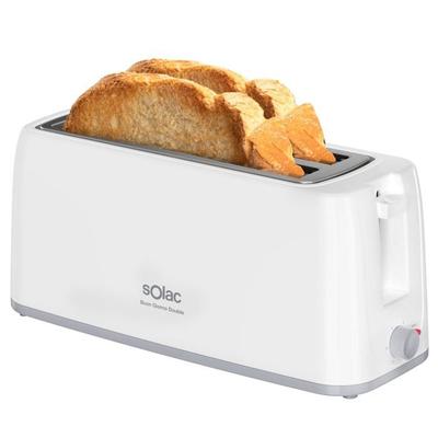 Two Long Slot Toaster - Solac - 1200W - 6 Browning Levels - Self-centering System