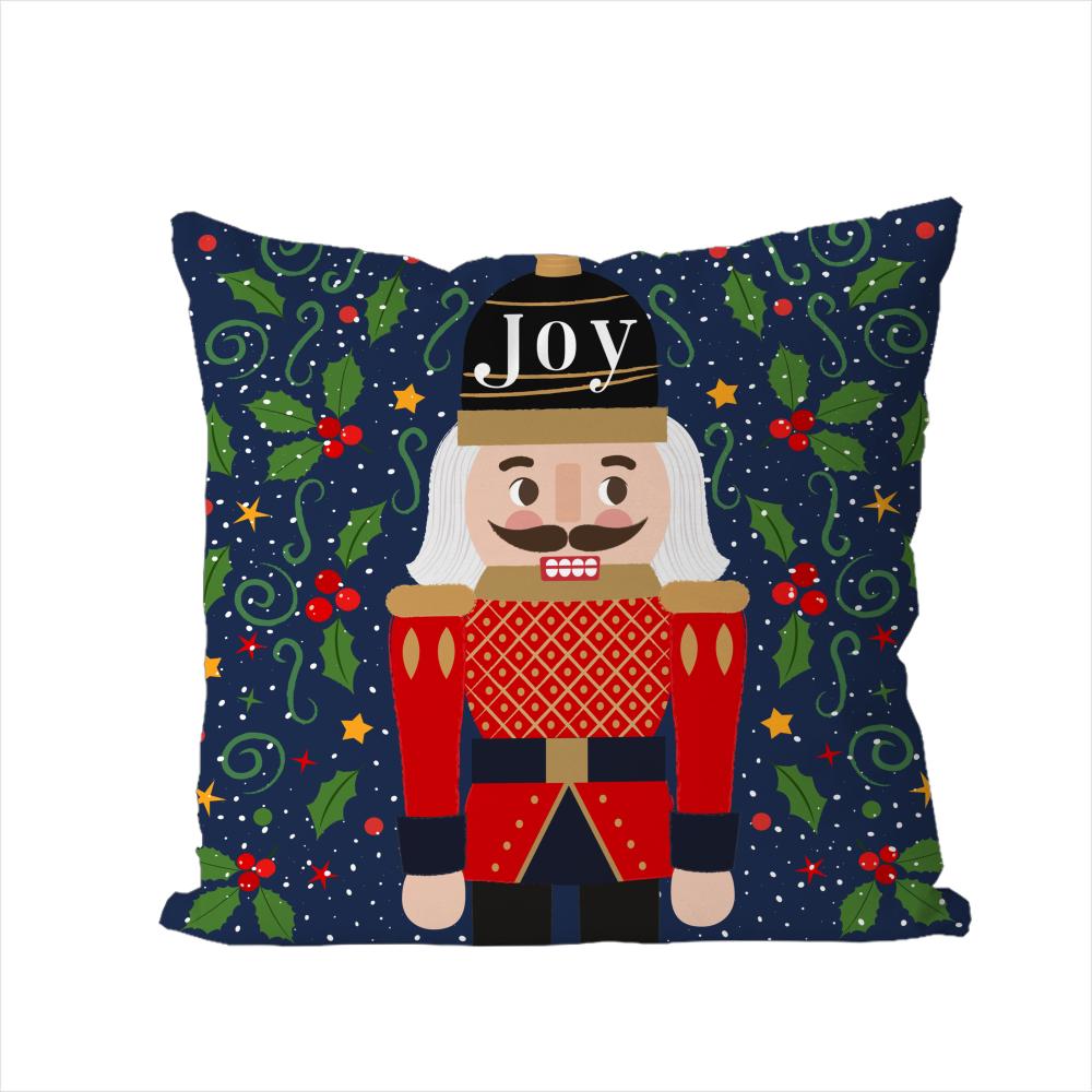 Nutcracker Soldier Pillow Case For Car Sofa Decorative Home Doublesided Print Plush Square Throw Pillow Cushion Cover