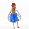 3-8 Years Kids Girls Cowboy Style Dress Halloween Party Dress