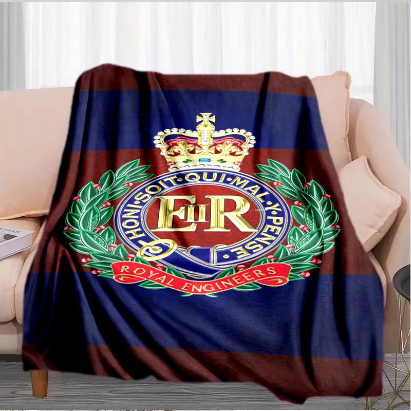 Königliche Pioniere Wappen Emblem Decke Geeignet für Sofas, Betten, Büros und Camping - Perfektes Geschenk für Halloween Weihnachten