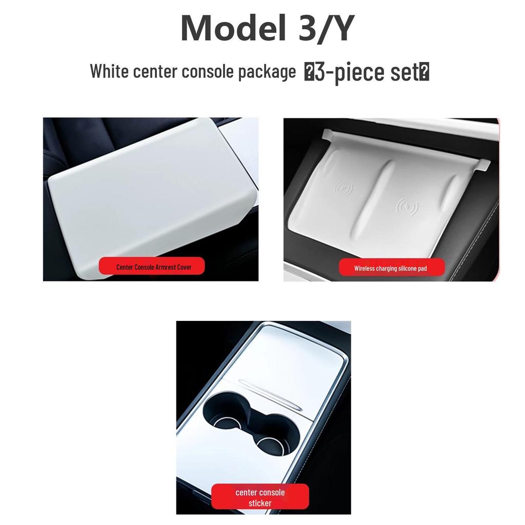 TPE Armrest Box Cover for Tesla Model 3/Y - Center Console Protector